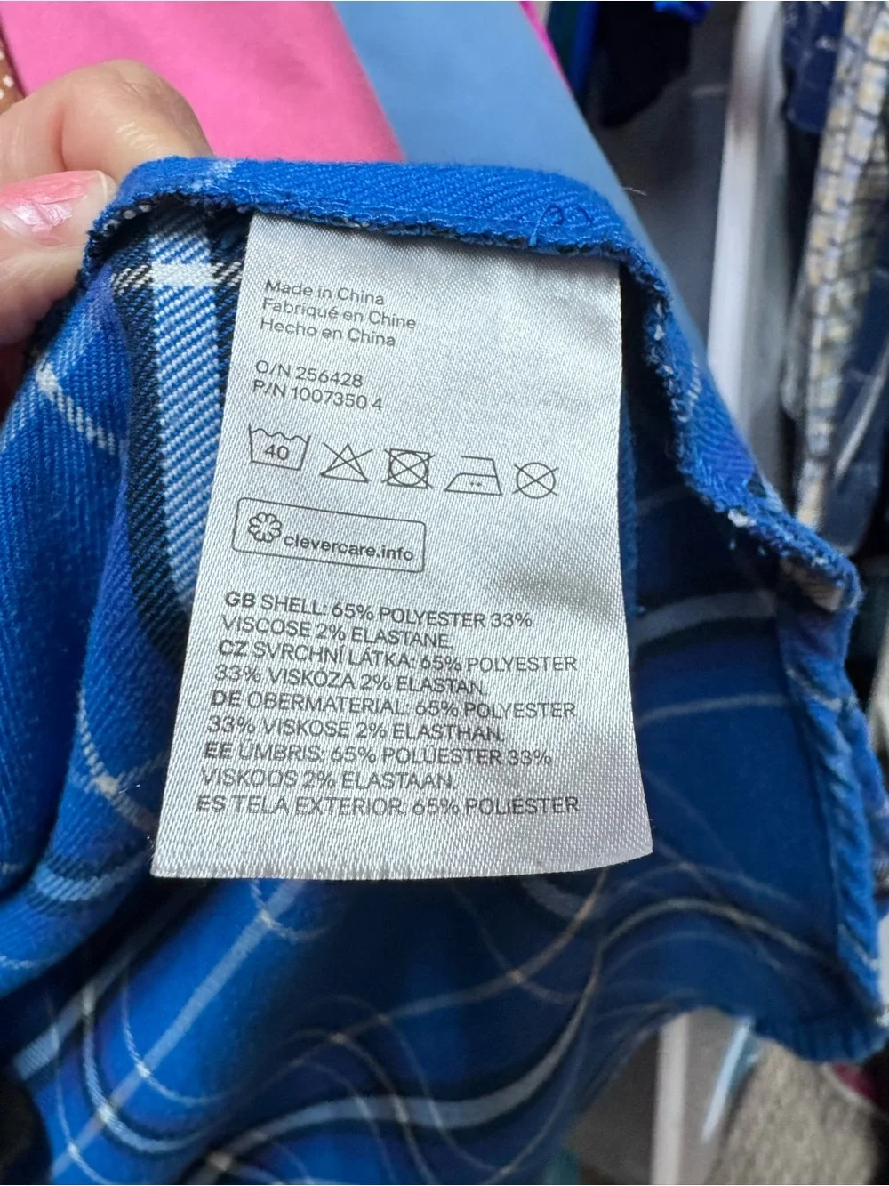 H&M Blue Plaid Flannel Shirt